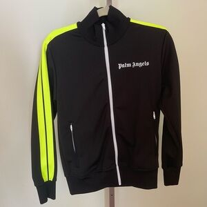 Used Palm Angles black and neon yellow track jacket